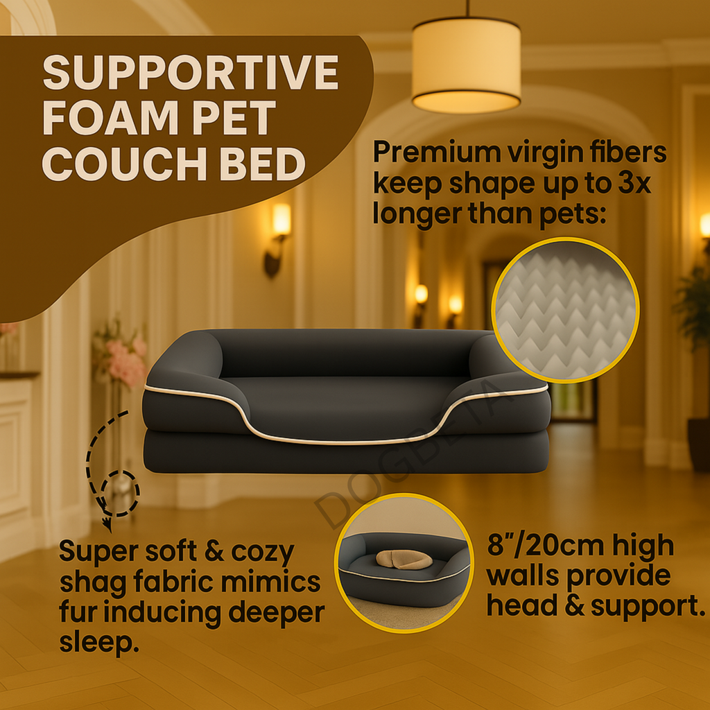 Supportive Memory Foam Orthopedic Dog Bed - DogBeta®️