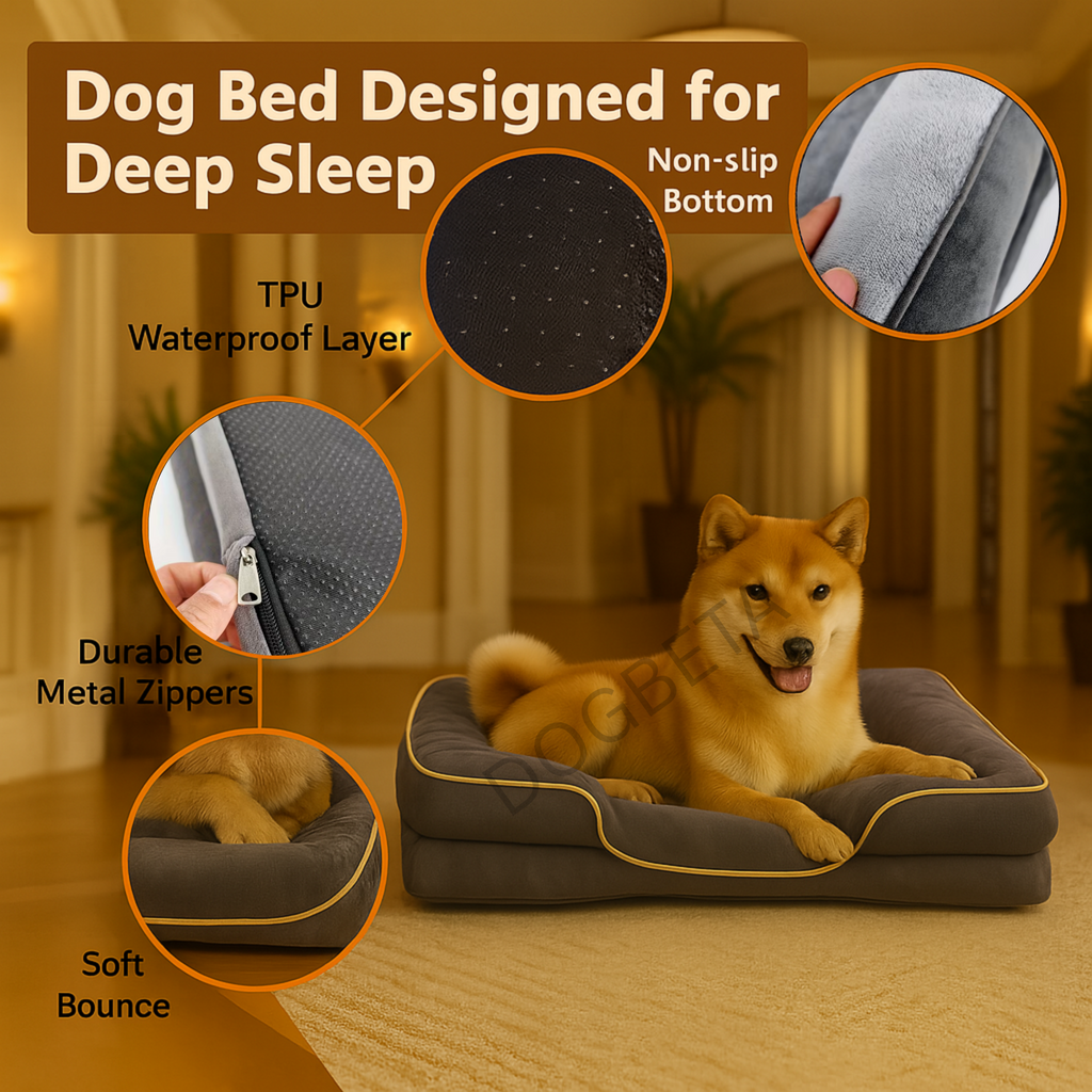 Supportive Memory Foam Orthopedic Dog Bed - DogBeta®️